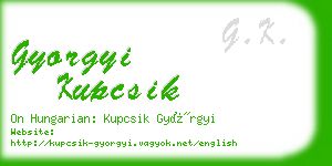 gyorgyi kupcsik business card
